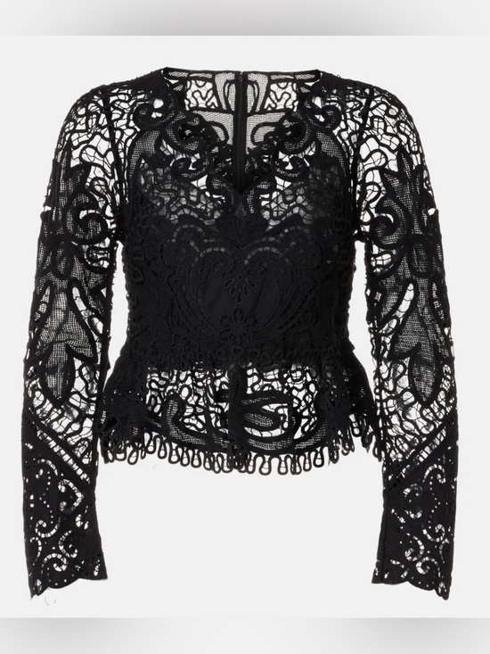 Sea New York Tops - *Flawed Sea New York RTR Gianna Black Lace Top Size 8 (0114)